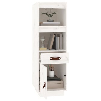 Hoge kast 34x40x108,5 cm massief grenenhout wit 4