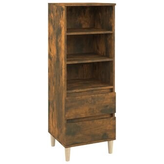Hoge kast 40x36x110 cm bewerkt hout gerookt eiken 2