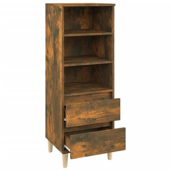 Hoge kast 40x36x110 cm bewerkt hout gerookt eiken 4