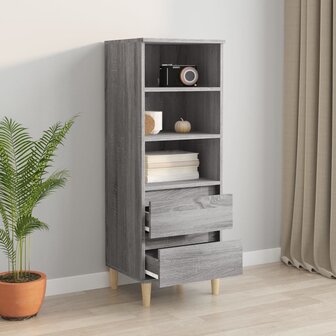Hoge kast 40x36x110 cm bewerkt hout grijs sonoma 6