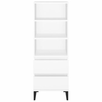 Hoge kast 40x36x110 cm bewerkt hout wit 3
