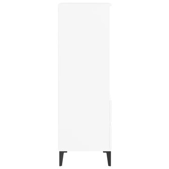 Hoge kast 40x36x110 cm bewerkt hout wit 5