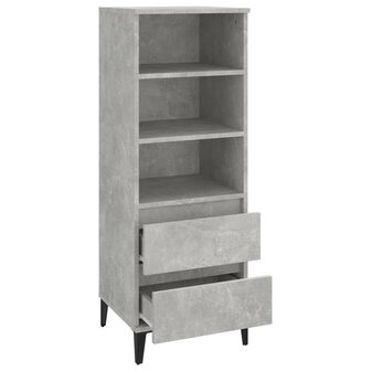Hoge kast 40x36x110 cm bewerkt hout betongrijs 4