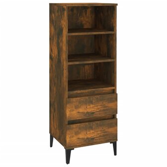 Hoge kast 40x36x110 cm bewerkt hout gerookt eiken 2