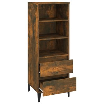 Hoge kast 40x36x110 cm bewerkt hout gerookt eiken 4