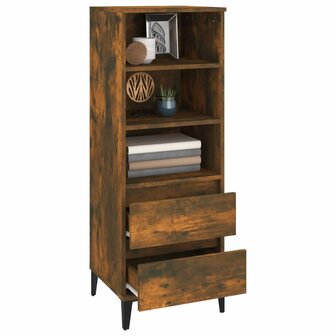 Hoge kast 40x36x110 cm bewerkt hout gerookt eiken 7