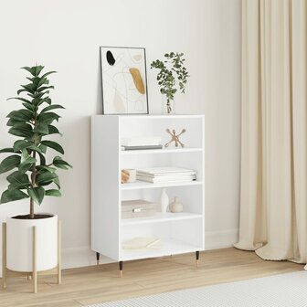 Hoge kast 57x35x90 cm bewerkt hout wit 1
