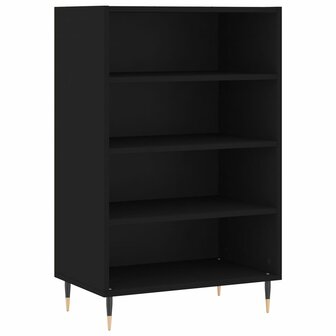 Hoge kast 57x35x90 cm bewerkt hout zwart 2