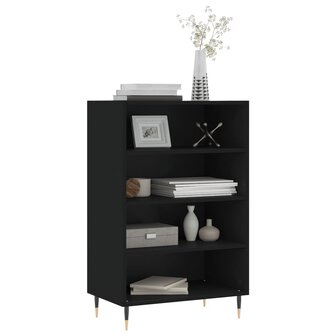Hoge kast 57x35x90 cm bewerkt hout zwart 3