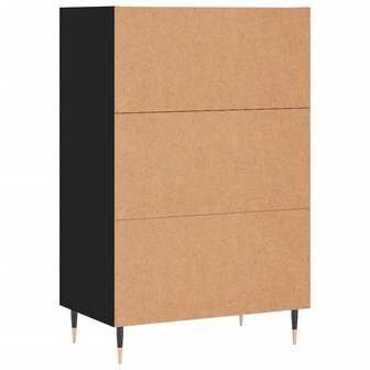 Hoge kast 57x35x90 cm bewerkt hout zwart 6