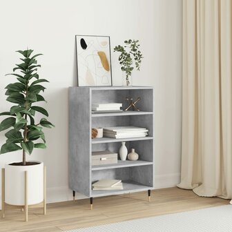Hoge kast 57x35x90 cm bewerkt hout betongrijs 1