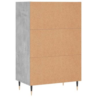 Hoge kast 57x35x90 cm bewerkt hout betongrijs 6