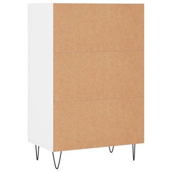 Hoge kast 57x35x90 cm bewerkt hout wit 6