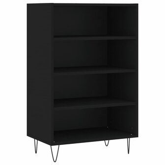 Hoge kast 57x35x90 cm bewerkt hout zwart 2