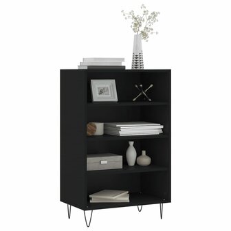 Hoge kast 57x35x90 cm bewerkt hout zwart 3