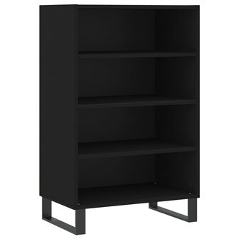 Hoge kast 57x35x90 cm bewerkt hout zwart 2