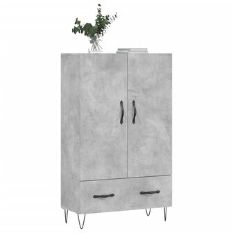 Hoge kast 69,5x31x115 cm bewerkt hout betongrijs 3