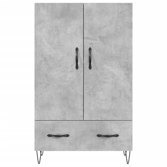 Hoge kast 69,5x31x115 cm bewerkt hout betongrijs 6