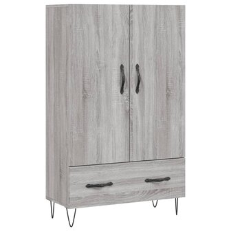 Hoge kast 69,5x31x115 cm bewerkt hout grijs sonoma eikenkleurig 2