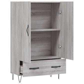 Hoge kast 69,5x31x115 cm bewerkt hout grijs sonoma eikenkleurig 5