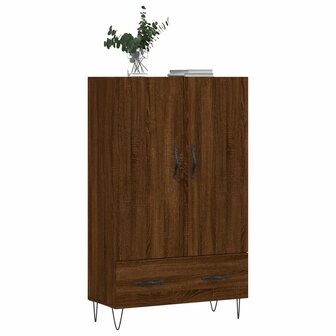 Hoge kast 69,5x31x115 cm bewerkt hout bruin eikenkleur 3