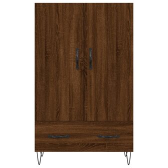 Hoge kast 69,5x31x115 cm bewerkt hout bruin eikenkleur 6