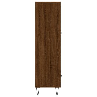 Hoge kast 69,5x31x115 cm bewerkt hout bruin eikenkleur 7