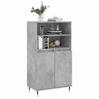 Hoge kast 60x36x110 cm bewerkt hout betongrijs 3