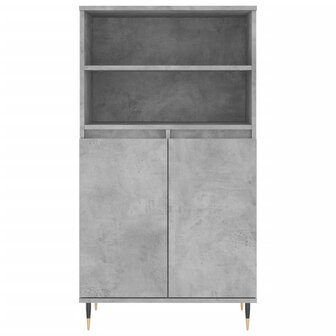 Hoge kast 60x36x110 cm bewerkt hout betongrijs 6
