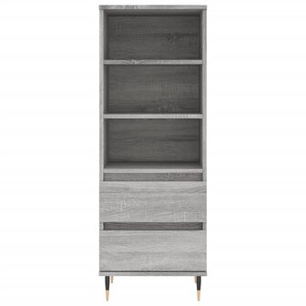 Hoge kast 40x36x110 cm bewerkt hout grijs sonoma 5