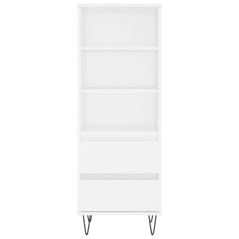 Hoge kast 40x36x110 cm bewerkt hout wit 5