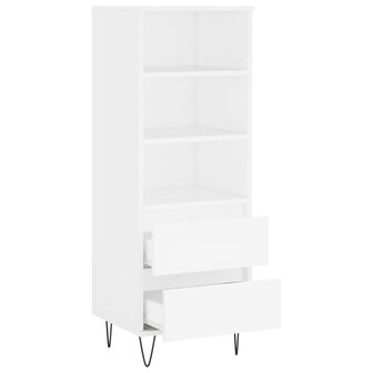 Hoge kast 40x36x110 cm bewerkt hout wit 6