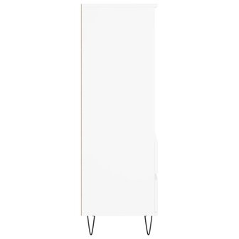 Hoge kast 40x36x110 cm bewerkt hout wit 7