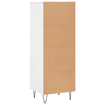 Hoge kast 40x36x110 cm bewerkt hout wit 8