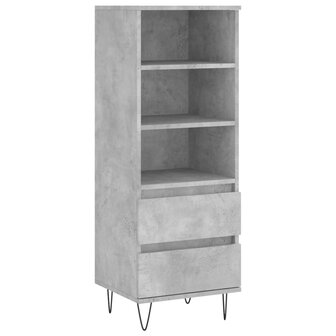 Hoge kast 40x36x110 cm bewerkt hout betongrijs 2