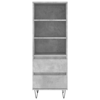 Hoge kast 40x36x110 cm bewerkt hout betongrijs 5