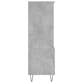 Hoge kast 40x36x110 cm bewerkt hout betongrijs 7