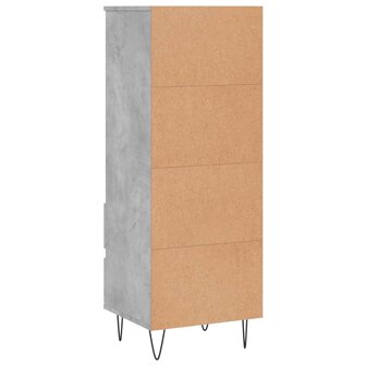 Hoge kast 40x36x110 cm bewerkt hout betongrijs 8