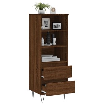 Hoge kast 40x36x110 cm bewerkt hout bruineiken 4