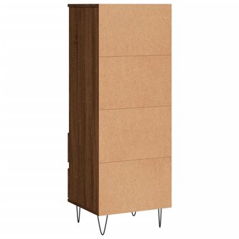 Hoge kast 40x36x110 cm bewerkt hout bruineiken 8