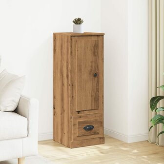 Hoge kast 36x35,5x103,5 cm bewerkt hout artisanaal eikenkleurig 1