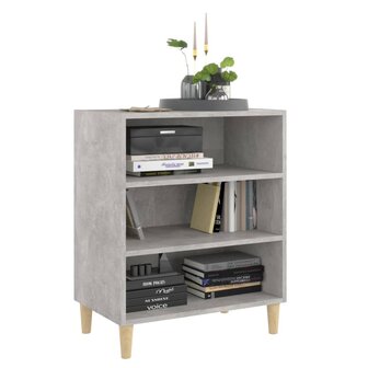 Dressoir 57x35x70 cm bewerkt hout betongrijs 3