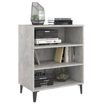 Dressoir 57x35x70 cm bewerkt hout betongrijs 3