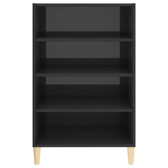 Dressoir 57x35x90 cm bewerkt hout hoogglans grijs 4