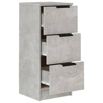 Dressoir 30x30x70 cm bewerkt hout betongrijs 7