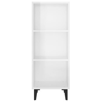 Dressoir 34,5x32,5x90 cm bewerkt hout hoogglans wit 5