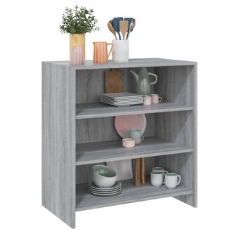 Dressoir 70x40,5x75 cm bewerkt hout grijs sonoma eikenkleurig 4