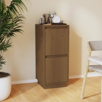 Dressoir 31,5x34x75 cm massief grenenhout honingbruin 1