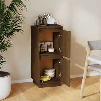 Dressoir 31,5x34x75 cm massief grenenhout honingbruin 3