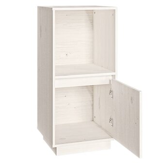 Dressoir 38x35x80 cm massief grenenhout wit 4